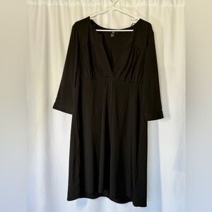 H&M Black Long Sleeve midi Dress